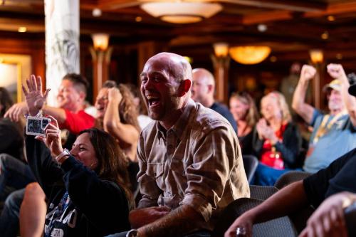 Celebrity Heads Game Show with Dave Perewitz, Jody Perewitz, and Xavier Muriel hosted by Cruise Director JT Watters